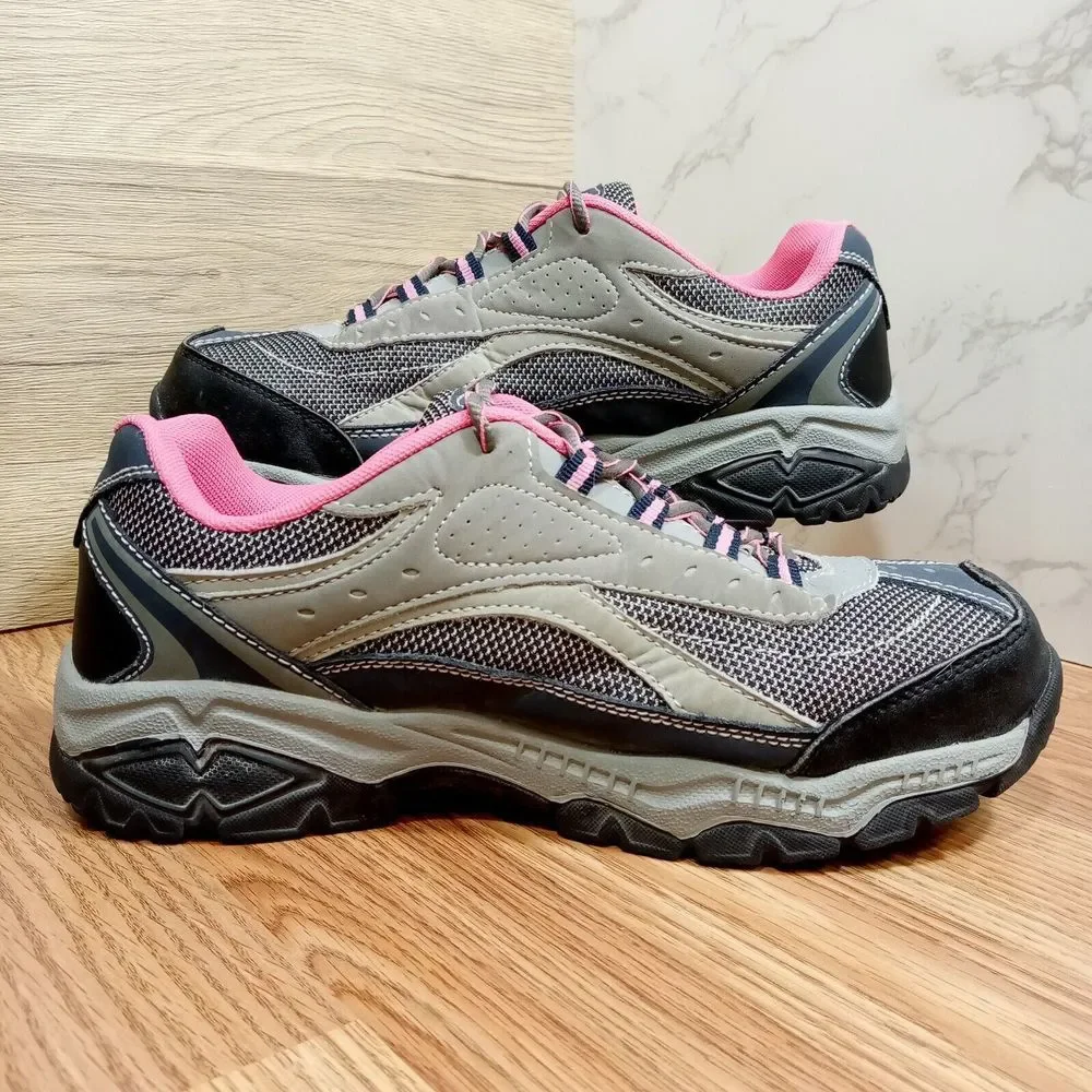 Brahma Steel Toe Womens Sz 10 EU 42 Gray Pink Sarah St. Work Shoe ASTM F 2413-11